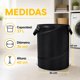 thumbnail image 5 of Canasto Plegable Circular Negro de Poliéster con Agarre, 5 of 8
