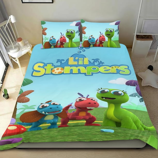 Lil Stompers Conjunto de sábanas temático, trío de piezas, cómodo y amigable con la piel, diseño único, regalo de decoración para el hogar para familiares, amigos y fans,135cm *200cm