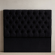 thumbnail image 1 of Respaldo Moderno Cama 1.5 Plaza Capitone Felpa Color Negro, 1 of 3