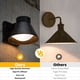 thumbnail image 4 of Luz Led Exterior De Pared Paquete De 2 Impermeable Negra, 4 of 7