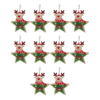 Bothyi - 10 Piezas Colgante De Decoración De Árbol De Navidad Para Decoración Del Hogar Elk