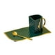 thumbnail image 1 of Juego De Tazas De Café Y Platillos Dorados, Modelado De Bolsa Para Fiesta, Desayuno, Verde, 1 of 3