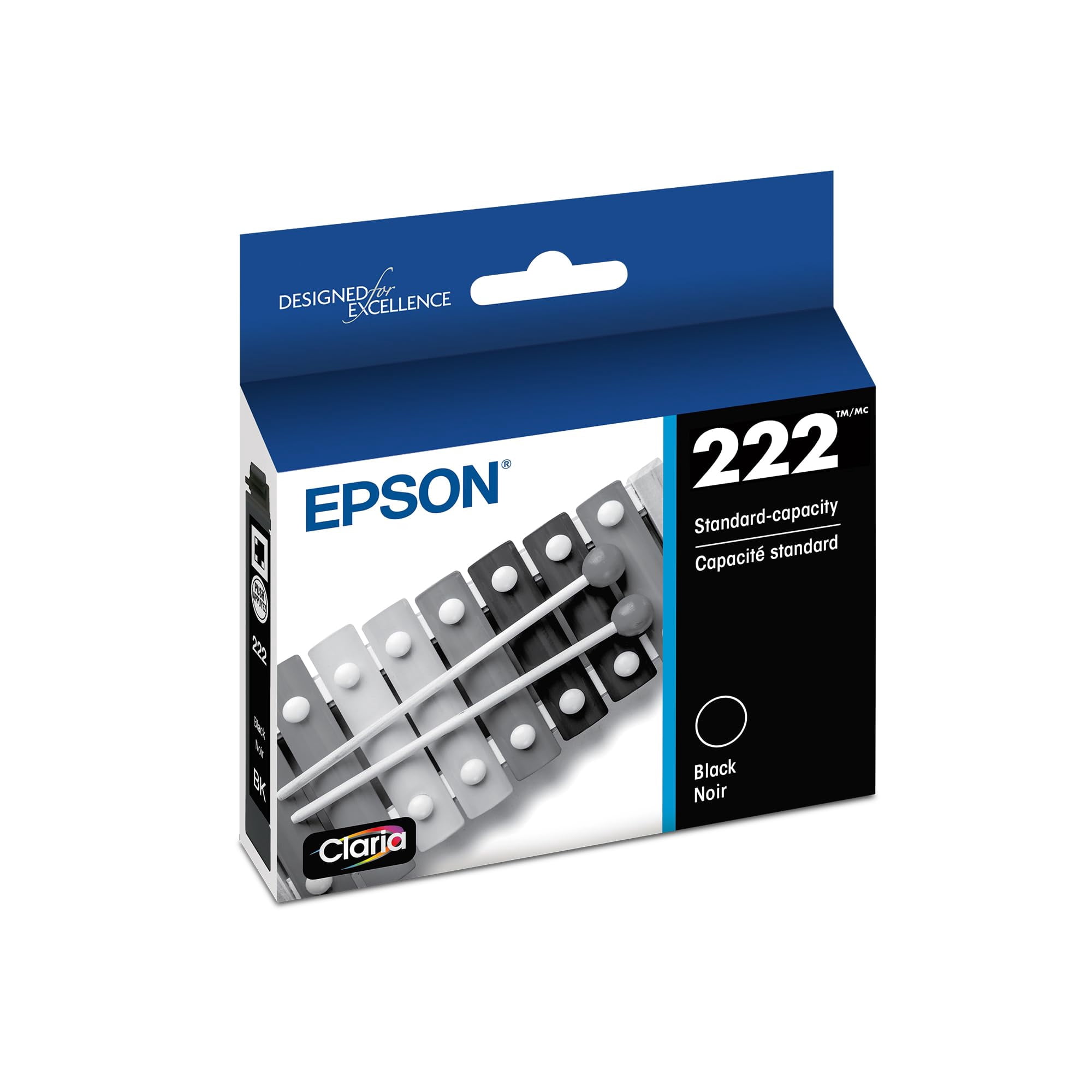 Cartucho De Tinta Epson 222 Claria De Capacidad Estándar Negro T222120-s
