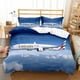 thumbnail image 1 of Scenery Airplane Gift Quilt Duvet Cover Set Bedspread Pillowcase3-Piece Bedding Set, 1 of 5