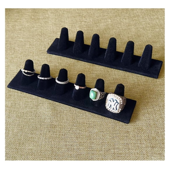 Expositor de Anillos 7TH VELVET 21 cm Terciopelo Negro (2 unidades)