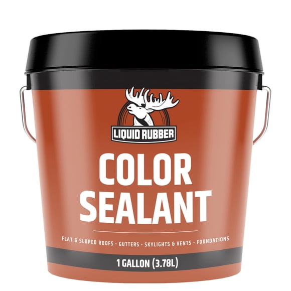 Sellador impermeable de goma líquida de color para techos, 3,78 litros, gris oscuro