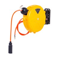 Magideal - Carrete De Manguera De Aire Retráctil Automático, Carrete De Manguera De Agua Con Orificio De 10M, Fácil De Instalar, Rebobinado Automático Para Jardí