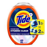 Detergente Para Ropa Tide Power Pods Hygienic Clean, 45 Paquetes