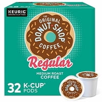 The Original Donut Shop - Los Originales Donut Shop Regular, Cápsulas De Café De Tueste Medio Keurig K-Cup De Un Solo Servicio, Caja De 32 Unidades
