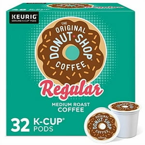 The Original Donut Shop - Los Originales Donut Shop Regular, Cápsulas De Café De Tueste Medio Keurig K-Cup De Un Solo Servicio, Caja De 32 Unidades