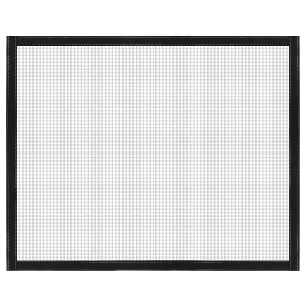 Malla de Pantalla de Ventana Uxcell, 24" x 35" Malla de Red de Fibra de Vidrio DIY Marco Gris con Borde Adhesivo de Gancho y Bucle