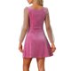 thumbnail image 3 of INSPIRE CHIC Vestido de Terciopelo para Mujer Cuello Cuadrado Manga de Malla Abullonada Estampado de Estrellas Vestidos de Fiesta Hot Pink L, 3 of 6