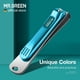 thumbnail image 2 of Cortauñas Mr Green Con Cuchillas Curvas De Acero Inoxidable Azul, 2 of 8
