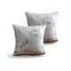 thumbnail image 3 of Set De 2 Fundas De Cojines Satin Diseño Hojas 45cm X 45 Cm Blanco, 3 of 4