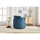 thumbnail image 3 of Blue Swivel Accent Chair,Round Swivel Barrel Chair,Armchair Upholstered Living Room Chair Corduroy Reading Chair Single Sofa Chair for Bedroom Apartment Office, 3 of 3