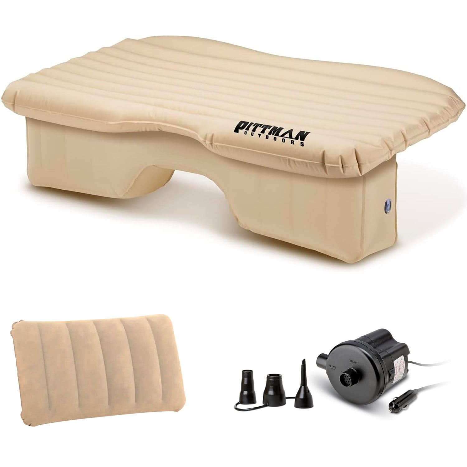 Colchón Inflable Pittman Outdoors Para Asiento Trasero De 60 Pulgadas Con Bomba Y Bolsa