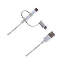 Philips - Cable Usb 3 En 1 Mricro Usb Tipo C Lightning 0.8M