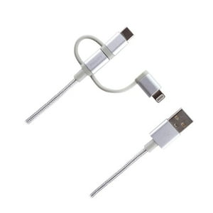 Philips - Cable Usb 3 En 1 Mricro Usb Tipo C Lightning 0.8M