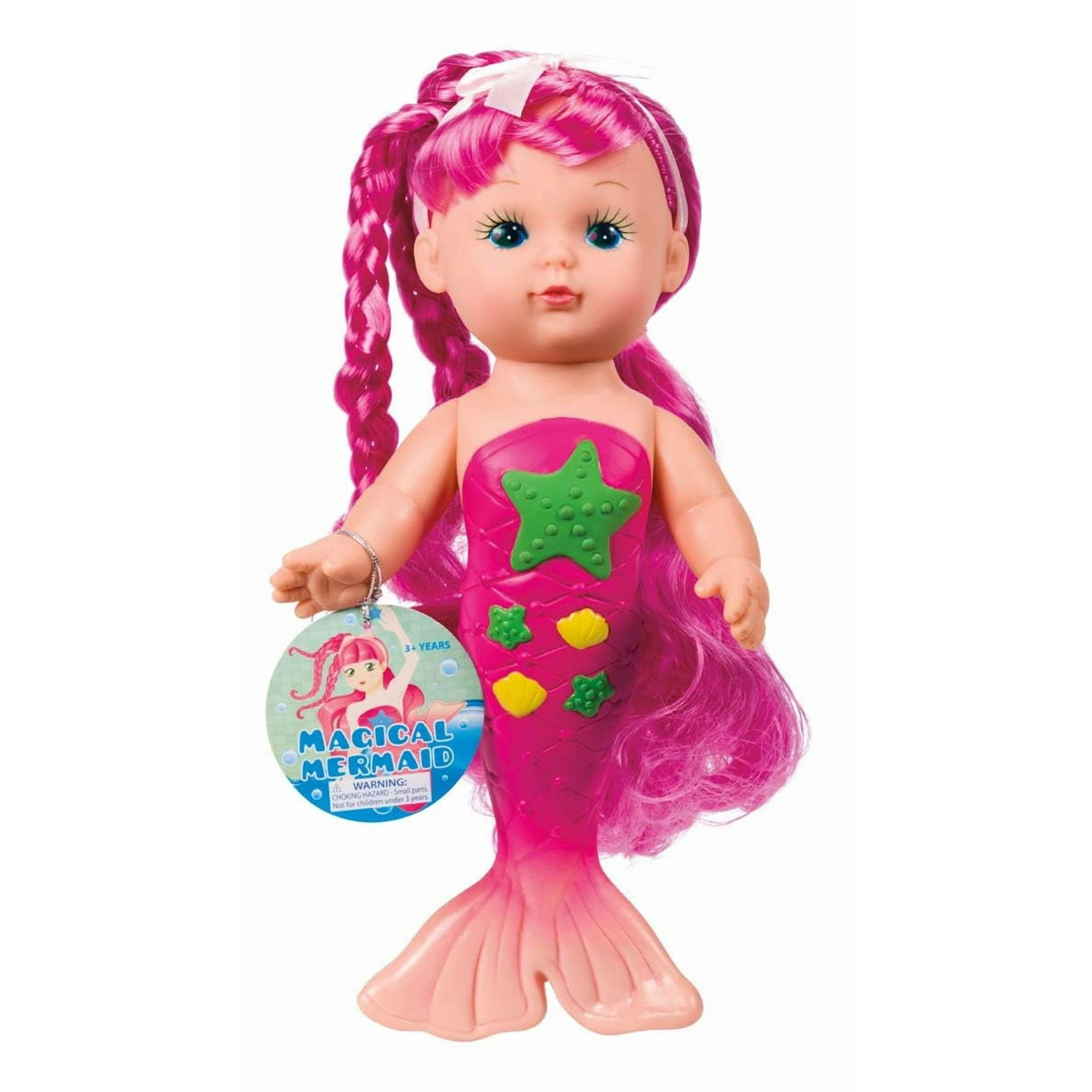 Muñeca Sirena Toysmith Bathtime De 23 Cm Con Pelo Largo Para Niños Mayores De 3 Años
