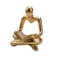 thumbnail image 4 of Estatua de abstracto de estilo nórdico, figurita artesanal, escultura de adorno decorativa coleccionable para decoraciones de mesa para sala , dorado, 4 of 5