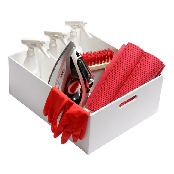 Caja Bambu hbt Blanco Tamaño L 38x29x18 cm
