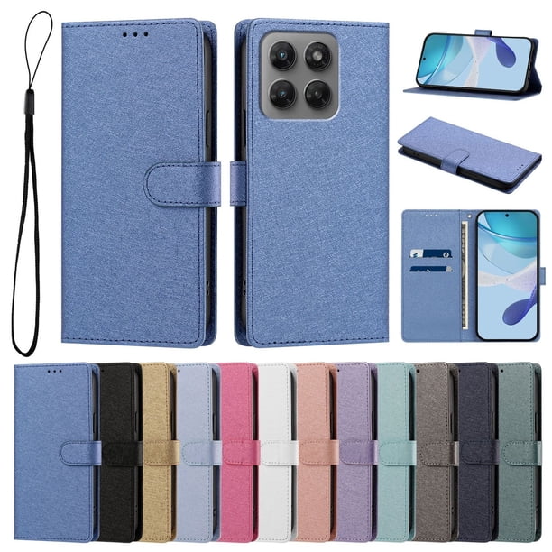 Cartera Funda para Motorola Moto G37 Power Carga Inalámbrica, Azul