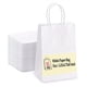 thumbnail image 1 of 50pcs, Small Gift Bags White Bulk 5.25" X 3.75" X 8", Small Size Kraft Paper Bags With Handles For Handwork, Shopping, Gift, Merchandise, Retail, Party Favors Business, Small Business Supplies, Shoppi, 1 of 2