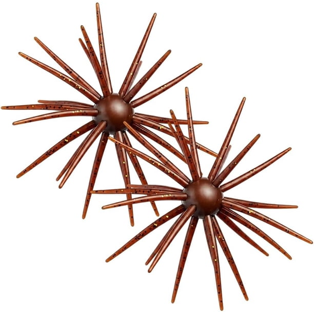 Cebo dado peludo 4 uds pesca lubina flotante TPR vinilo estrella reflectante