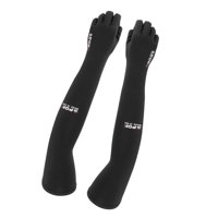 Ioensy - Refrigeración Mangas De Brazo Guantes Sin Dedos Tatuaje Cubrir Pesca Al Aire Libre Negro