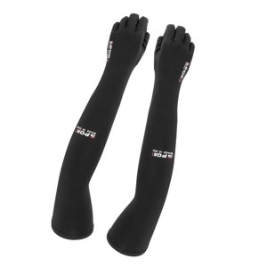 Ioensy - Refrigeración Mangas De Brazo Guantes Sin Dedos Tatuaje Cubrir Pesca Al Aire Libre Negro