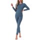 thumbnail image 2 of INSPIRE CHIC Conjuntos de Ropa Interior Térmica para Mujeres Ligera Ultra Suave Camiseta de Manga Larga Conjunto de Leggings Capa Base Térmicos de Invierno Long Johns M Azul, 2 of 5