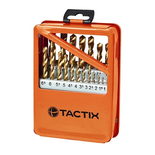 Tactix - Set De Brocas Metricas Hss De Titanio 19 Piezas