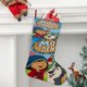 thumbnail image 2 of Molly de Denali Tema: Calcetines de Navidad, fino lino blanco para colgar en escaleras y chimenea, decoración navideña para el hogar, regalo de Navidad.54cm×38cm, 2 of 5
