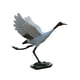 thumbnail image 2 of Esculturas de grúa al aire libre, adornos de grúa de escultura de pájaro, estatuilla de animales para césped, patio, estanque, patio, jardín de hadas 28x15x23.5cm, 2 of 5
