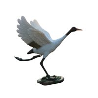 Ioensy - Esculturas De Grúas Para Exteriores Adornos De Grúas Estatuas De Pájaros Para Césped De Porche Al Aire Libre 28X15X23.5Cm