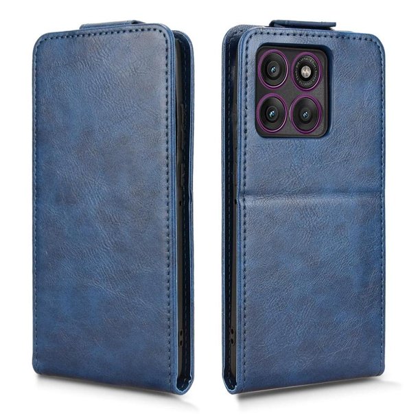 Funda tipo folio para Motorola Edge 60 Pro con soporte magnético y protección para la cámara Azul