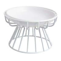 Ioensy - Cuenco Elevado Para Comedero De Gatos, Plato De Cerámica, Estante De Hierro, Base Estable Y Resistente Para Cachorros Estilo A