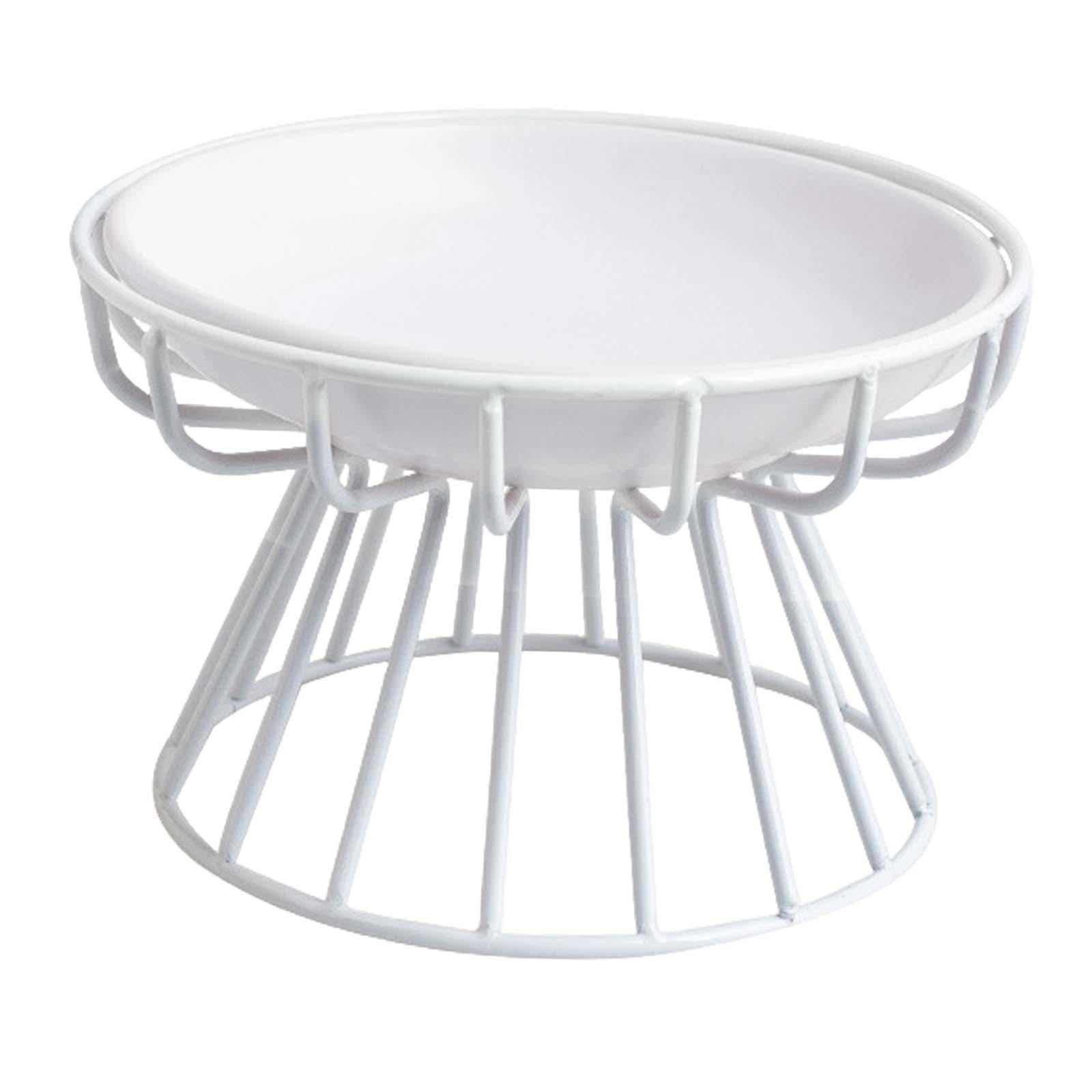 Ioensy - Cuenco Elevado Para Comedero De Gatos, Plato De Cerámica, Estante De Hierro, Base Estable Y Resistente Para Cachorros Estilo A
