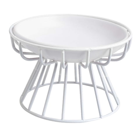 Ioensy - Cuenco Elevado Para Comedero De Gatos, Plato De Cerámica, Estante De Hierro, Base Estable Y Resistente Para Cachorros Estilo A