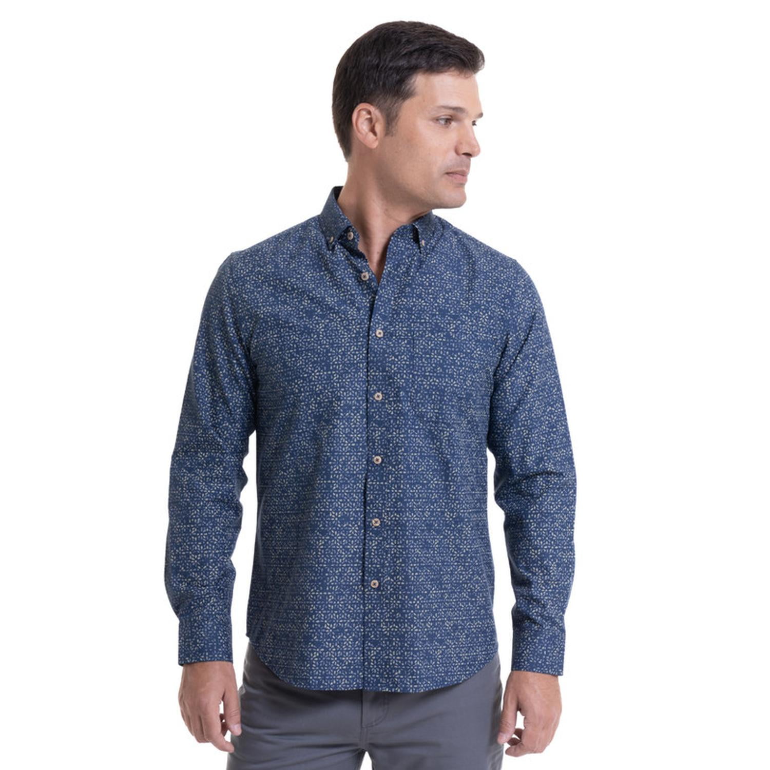 Kotting - Camisa Oxford Estampada Azul Marino Azul Marino 4xl