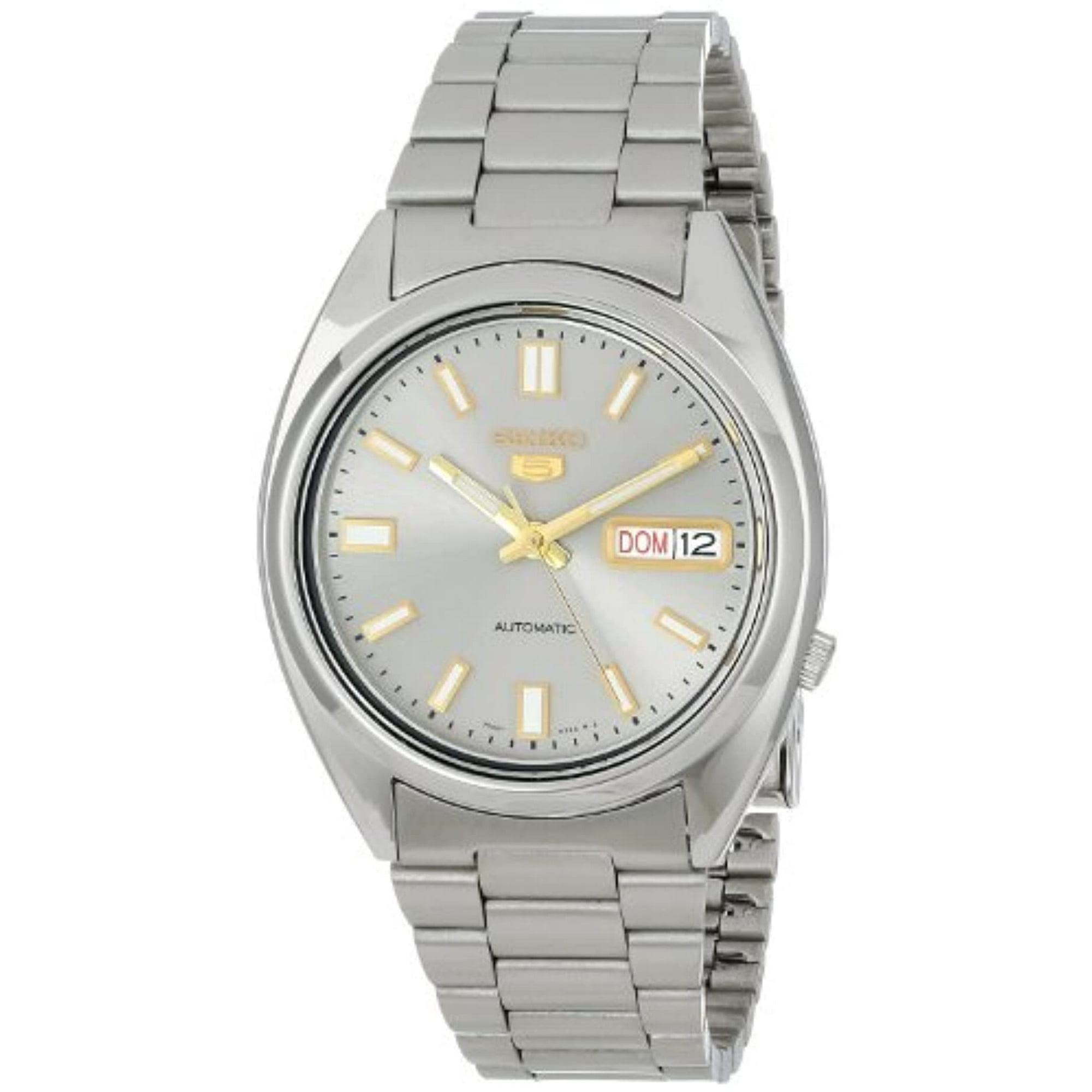 Reloj Seiko Para Hombre 5 Snxs75 Automatic Con Esfera Gris Y Correa De Acero Inoxidable