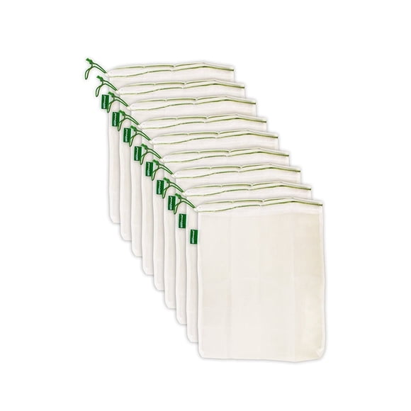 Set de 9 Bolsas Reutilizables de Malla para Frutas y Verduras Earthwise 28x34 cm