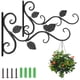 thumbnail image 1 of Enhance Your Garden with 2 Pack 12 Inch Sturdy Wall Mount Plant Hangers for Hanging Plants, Flower Baskets, Lanterns, Bird Feeders, and Wind Chimes - Perfect for Indoor and Outdoor Use!, 1 of 4