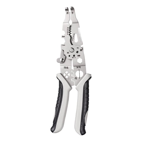 Magideal - Alicates Pelacables Multifuncionales Para Electricistas, Herramienta Para Crimpar Cables, Longitud De 21 Cm, Para Cables De Cobre, De Hierro Y De