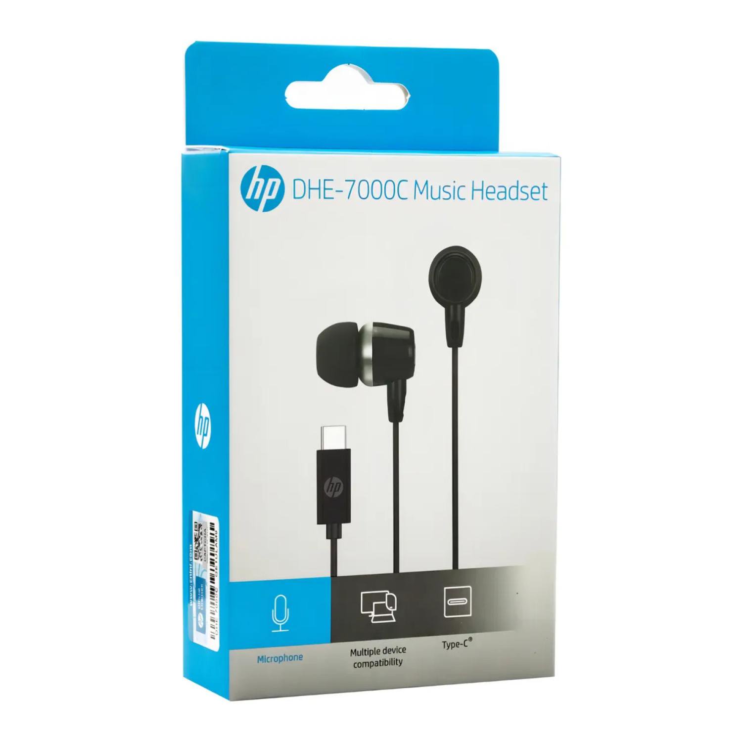 Hp - Audifonos Manos Libres Inear Usb C Negro Dhe-7000c