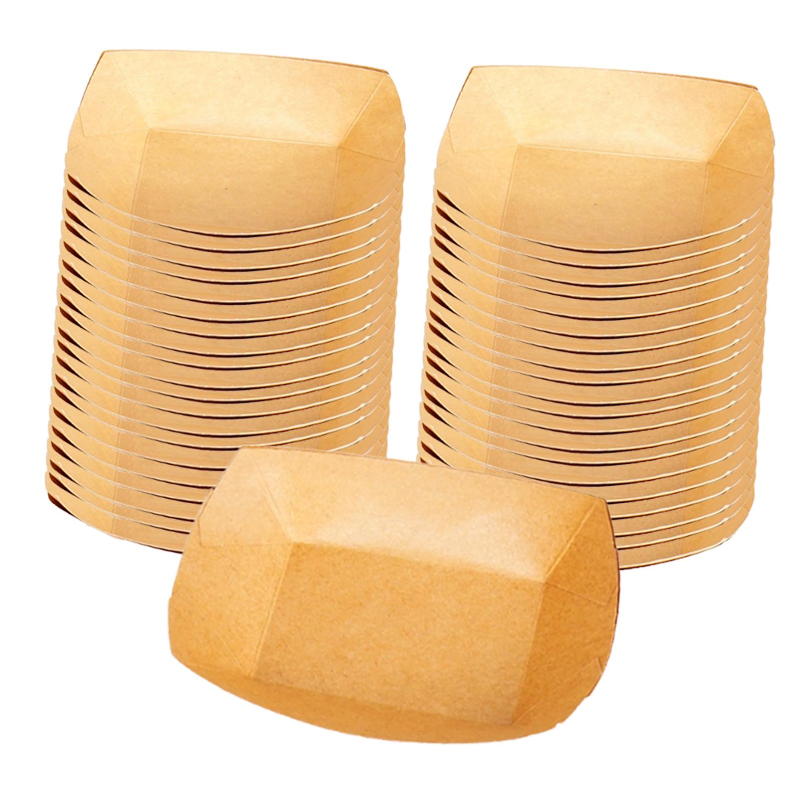 Bothyi - 100 Barquitos De Papel Desechables Para Servir Comida, Ensalada De Frutas, Nachos, 10 Oz