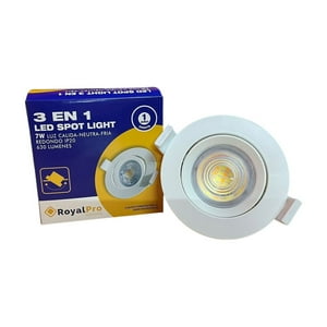 Royalpro - Foco Spot Led Embutido 7W 3En1 ( Luz Calida-Neutra-Fria)