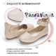 thumbnail image 5 of Zapatos De Vestir Para Niñas Con Flores Zapatillas De Ballet Doradas, 5 of 8
