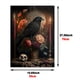 thumbnail image 1 of 1pc Gothic Crow Raven Skull Flowers & Candles Canvas Wall Art for Home Decor - Abstract Art Painting with Vibrant Colors - Perfect for Bathroom, Bedroom, Office, and Living Room - No Frame Needed, 1 of 5