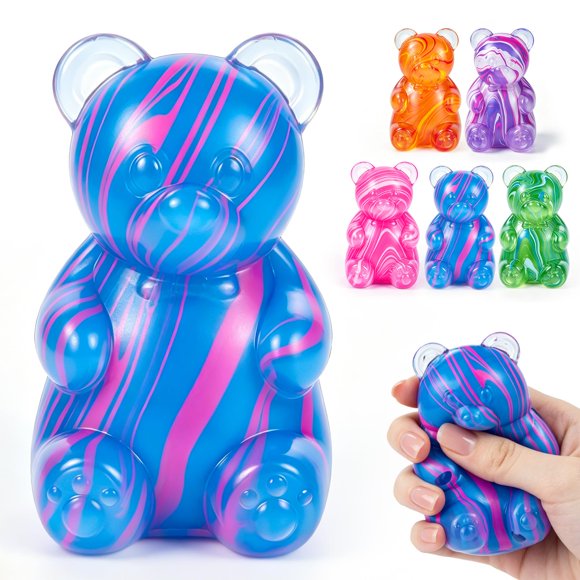 Juguete de presión safoezy Oso Squishy Antiestrés Azul